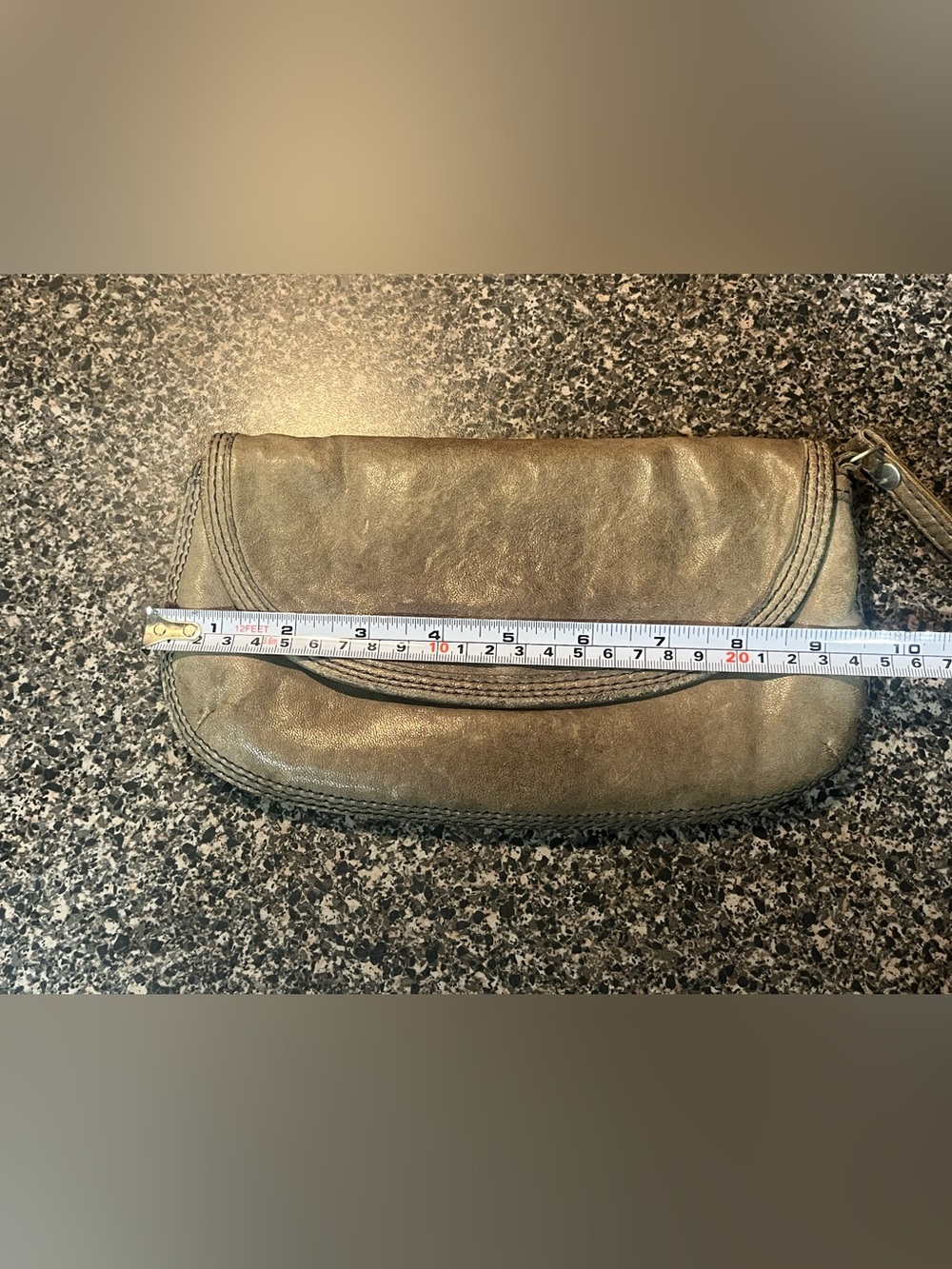 Lucky Brand Olive Green Leather Fold-Over Wristlet - Picture 6 of 8